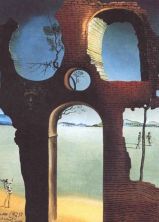 Haga click para ver la imagen ampliada ruin with head of medusa and landscape 1941.jpg